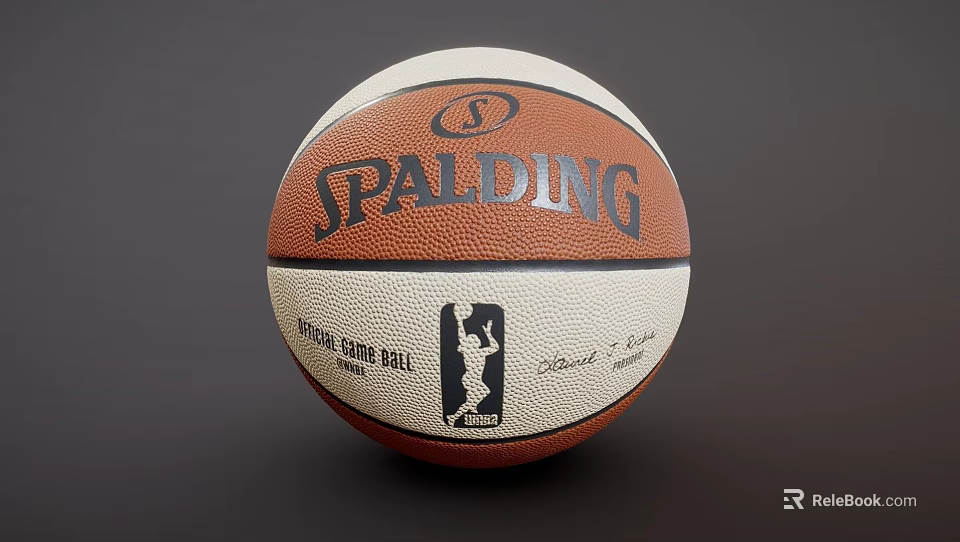 Spalding Official NBA Game Basketball with Official Logo and High Quality Sports Equipment 3d model 