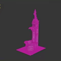 Classic Stone Fountain Ornament With Ornamental Statue Top And Circular Basin Base