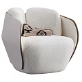 Modern Textured Fabric Accent Chair With Black Armrests And Minimalist Design