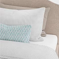 Modern Minimalist Single Bed With Upholstered Headboard And Soft Linens