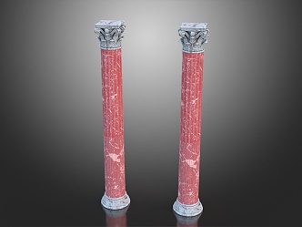 Jane European Roman Column Roman Stone Column 3d model