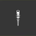Futuristic Sci Fi Gun With White Gray Body Blue Accents And Modern Design
