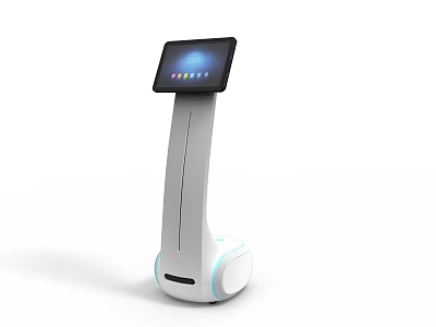 Medical Device With Touchscreen Display And Mobile Base For Hospital Healthcare 3d model