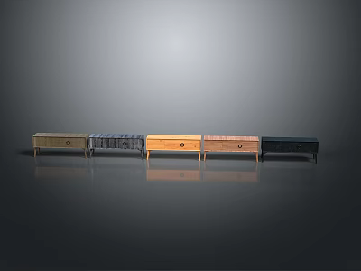 Modern Wooden TV Stands In Multiple Colors With Drawers And Sleek Design 3d model