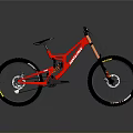 Red NORCO Mountain Bike With Full Suspension Frame And Off Road Tires