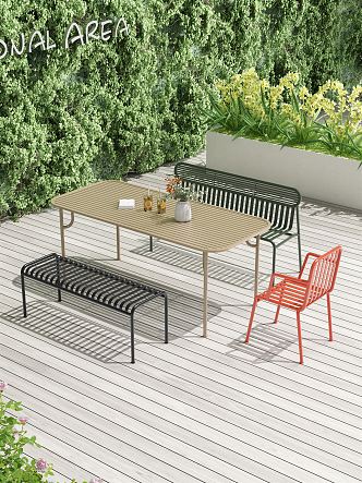 Modern outdoor tables and chairs 3d model