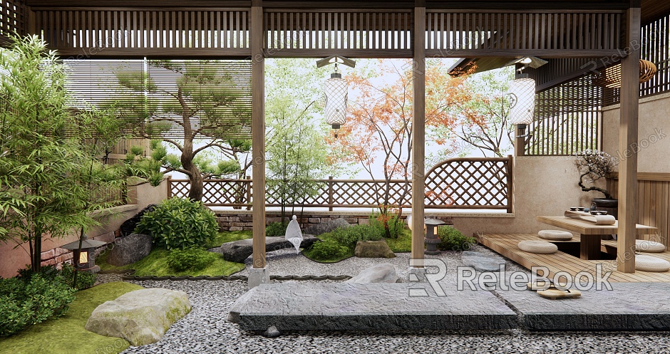 Japanese-style Courtyard Homestay Courtyard View model