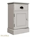 White Chest of Drawers with Single Drawer and Cabinet Door Sturdy Base Simple Design