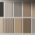 Different Styles of Wall Panels with Vertical Slats and Various Color Options