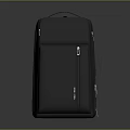 Black Modern Design Backpack With Zipper Closure And Adjustable Shoulder Straps 3d model