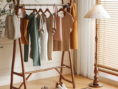 Clothes Hanger Coat Rack Clothes 3d model