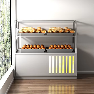 Indoor Tooling Freezer Preservation Cabinet Cake Biscuits Bread Storage Cabinet 005 3d model