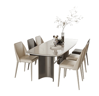 Modern Dining Table Chair Dining Table Chair 3d model