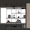 Modern Open Bookshelf Design With Wooden Shelves Glass Panels Books And Decorative Items