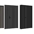 Modern Security Doors With Various Panel Designs And Textures For Home Safety 3d model