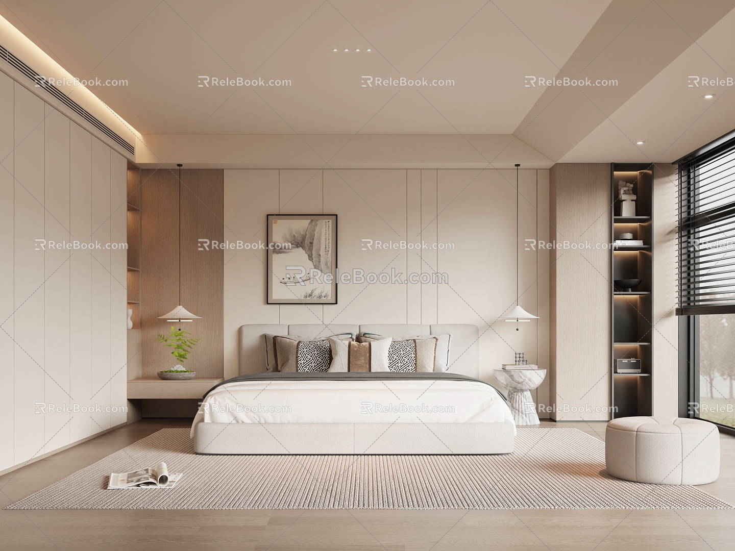 New Chinese bedroom 3d model