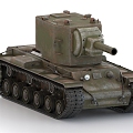 Soviet Tank World War II Tank KV2 Heavy Tank 3d model