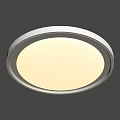 Modern Round White Ceiling Light With Soft Glow And Sleek Design 3d model