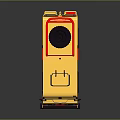 Yellow Functional Vehicle With Red Stripes And Roof Equipment
