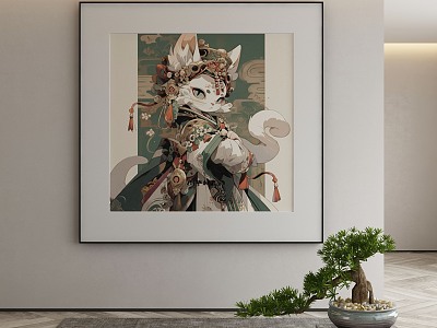 New Chinese Decorative Painting 3d model