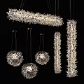 Modern Hanging Decorative Lights With Crystal Design And Various Shapes 3d model