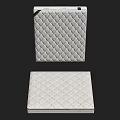 White Diamond Quilted Mattress Display With Vertical And Horizontal Position