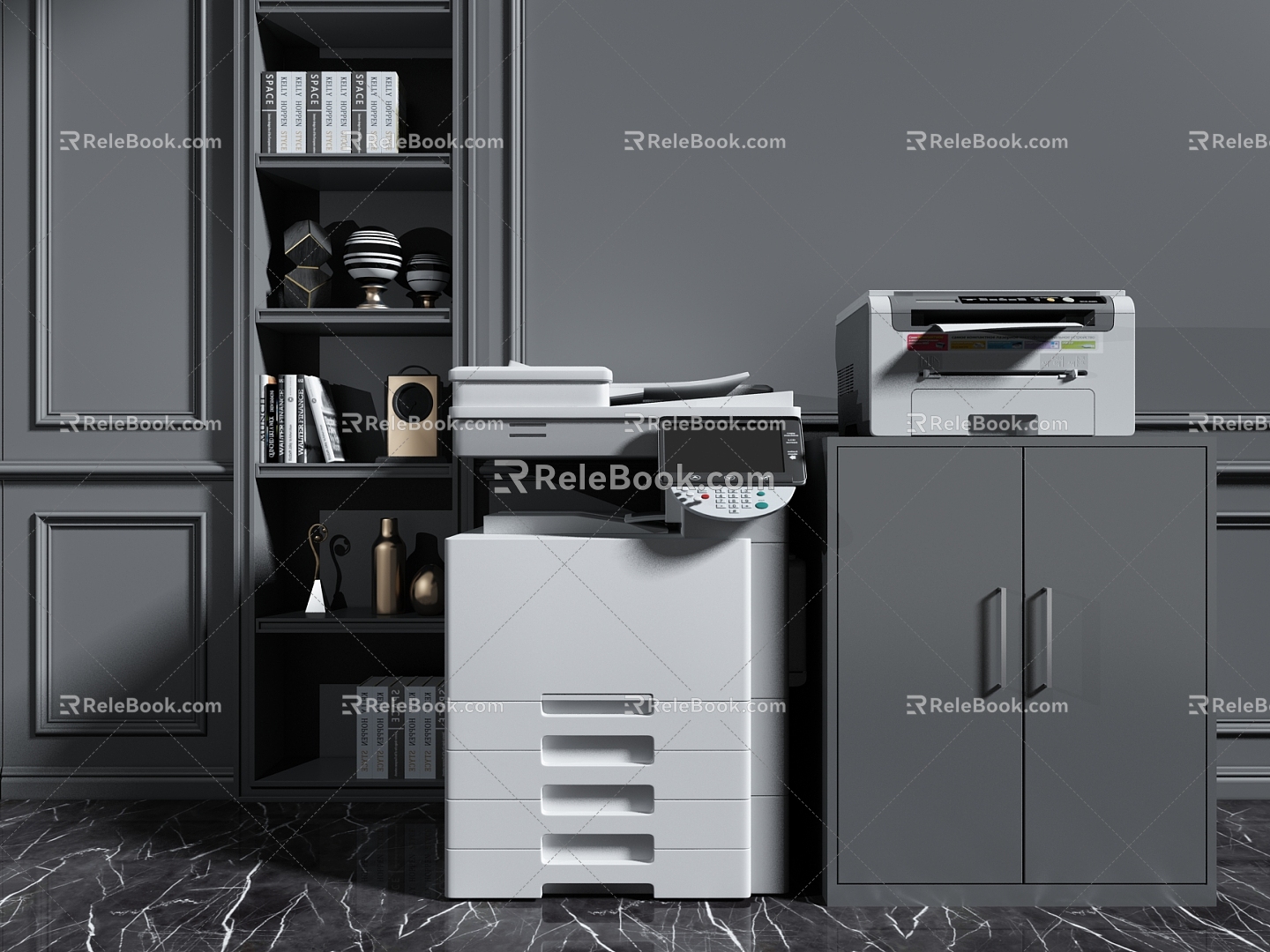 Modern printer cabinet 3d model