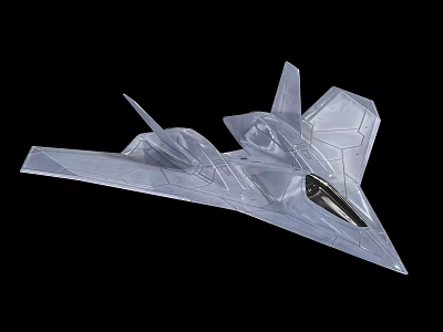 Advanced Futuristic Transparent Fighter Jet Model With Sleek Aerodynamic Design 3d model
