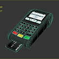 Business Equipment POS Terminal With PAYCONNECT Screen Payment Card Slot Digital Keypad And Colorful Buttons