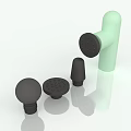 Smart Machine Components With Black And Light Green Parts And Accessories