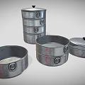 Durable Metal Storage Containers With Stackable Design And Secure Lids For Home