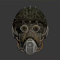 Vintage Steampunk Metal Helmet With Dual Goggles Rivets And Copper Pipes