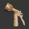 Shiny Golden Metallic Handheld Spray Gun With Multiple Round Nozzle Holes