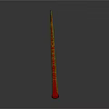Realistic 3D Model Green Red Long Snake With Vibrant Red Eyes