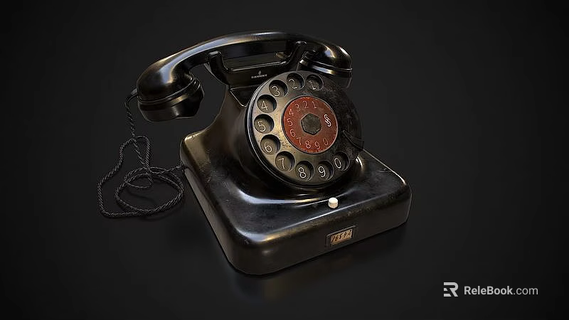 Smart Machine Designed Vintage Telephone With Classic Rotary Dial And Retro Style 3d model 