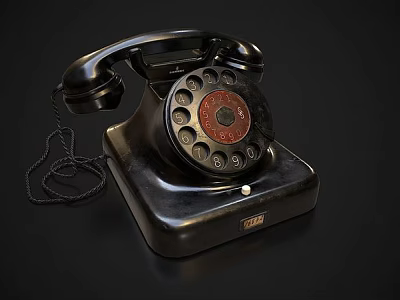 Smart Machine Designed Vintage Telephone With Classic Rotary Dial And Retro Style 3d model