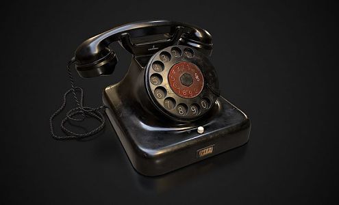 Old phone. 3d model