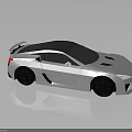 White Sports Car With Sleek Aerodynamic Design Black Roof And Rear Spoiler
