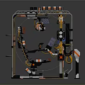 Modern sci-fi device time machine space-time machine sci-fi 3d model