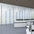 Modern monitoring room Command center Monitoring center Dispatching center 3d model