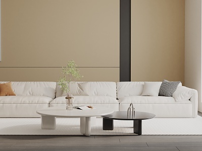 Modern three-seat sofa model