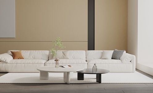 Three-seat sofa 3d model