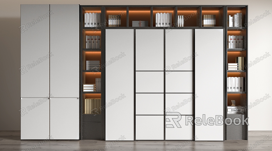 Modern bookcase bookcase combination bookcase decoration model