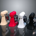 Household Stand Mixers Beige Red White And Black With Metal Bowls For Kitchen Use