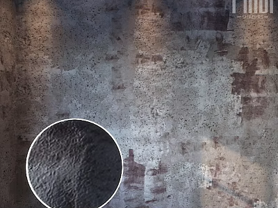 Weathered Stone Wall Component With Vintage Rustic Textured Surface Details 3d model