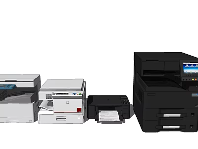 Essential Office Electrical Appliances With Multiple Types And Modern Designs For Workplace Use 3d model