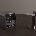Modern Side Tables With Square Design And Round Marble Top Metal Frame Structure 3d model