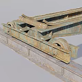 Heavy Duty Industrial Overhead Crane With Metal Structure Pulley System And Rusty Hook