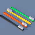 Colorful Long Handle Cleaning Brushes in Black Orange Yellow Green for Household Use