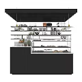 Commercial Bakery Display Equipment With Glass Case And Shelves For Pastries